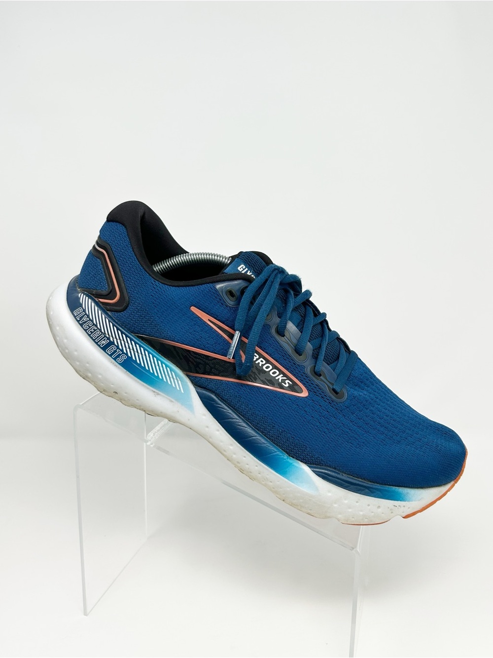 Brooks Glycerin GTS 21 Men's Running Shoes Blue Opal Black Nasturtium Size 13
